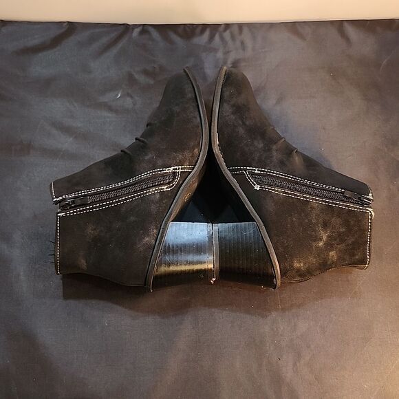 ROCKOMI WOMENS ANKLE  COMFORT CHUNKY HEEL ANKLE with ZIPPER BOOTIE - Picture 10 of 14